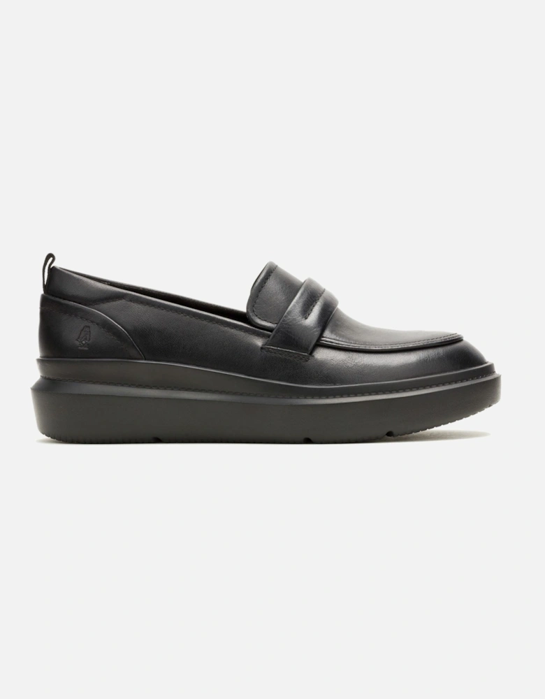 Joy Penny Leather Women's Black/Black Loafers