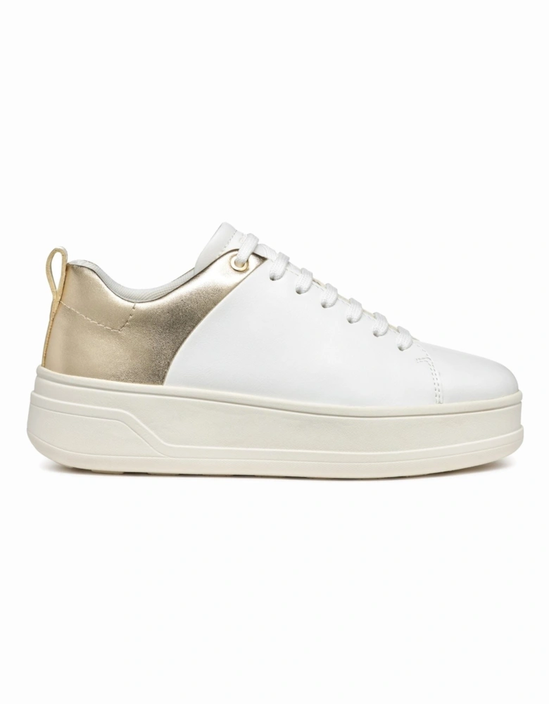 D SPHERICA ECUB-2 Women's White/Light Gold Trainers