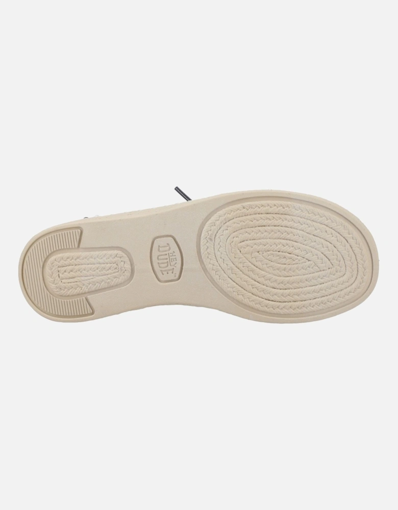 HEYDUDE Wendy Espadrille Retro Palm Cotton Blend Women's Celadon Green/White Espadrilles