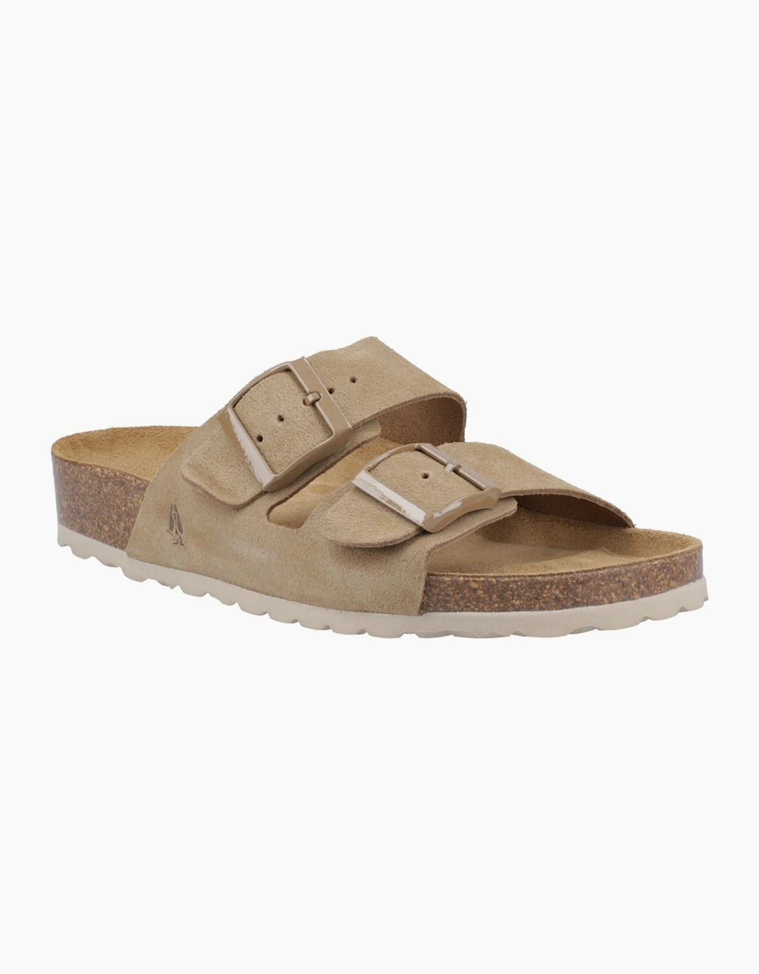 Hush Puppies Women's Brown Brixley Mule Suede Taupe Standard Sandals - Size 6
