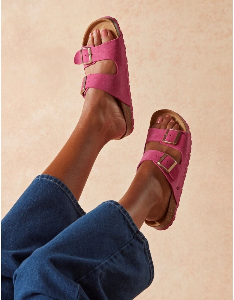 Blaire Suede Women's Fuchsia Sandals