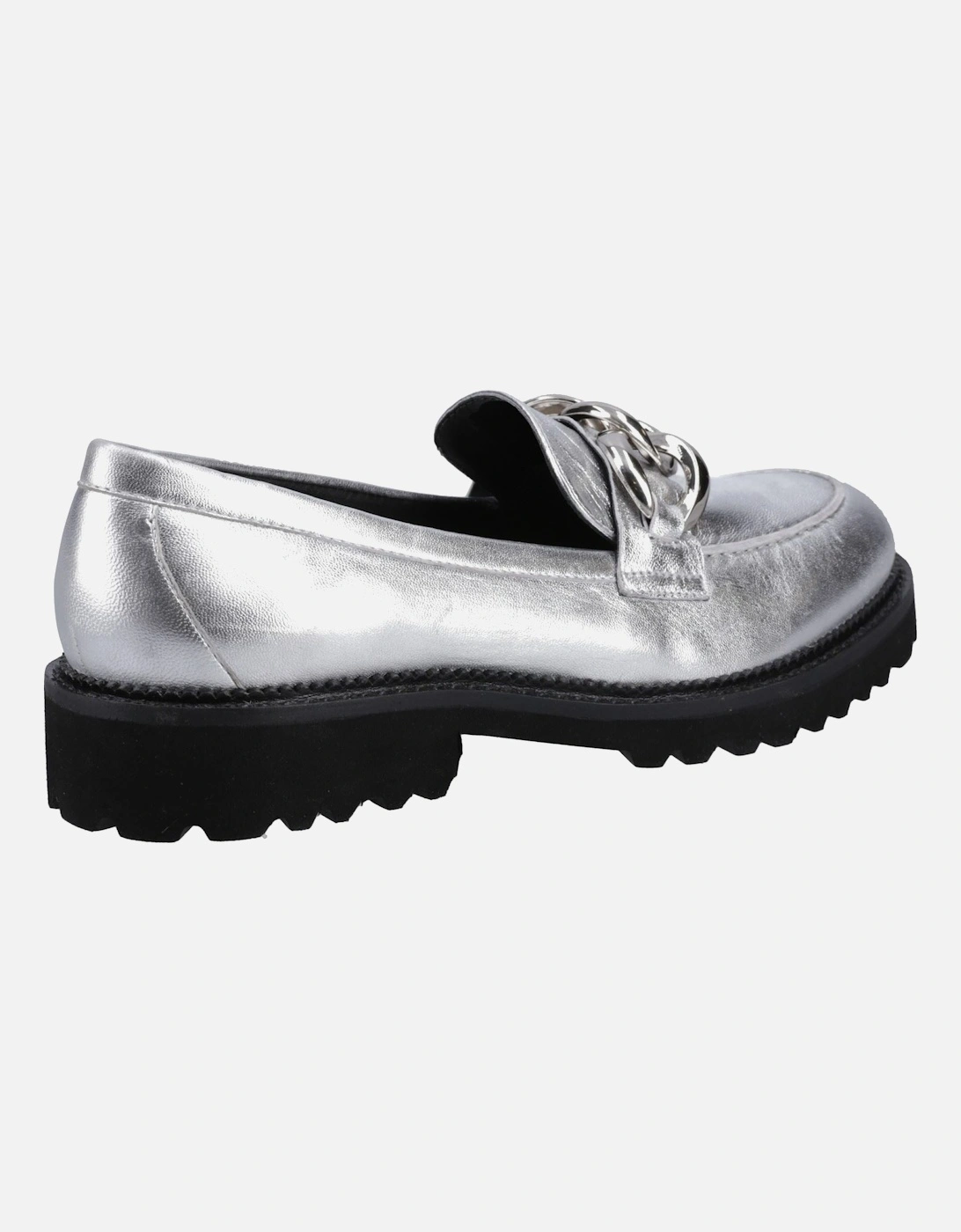 Gianna Leather Women's Silver Loafers