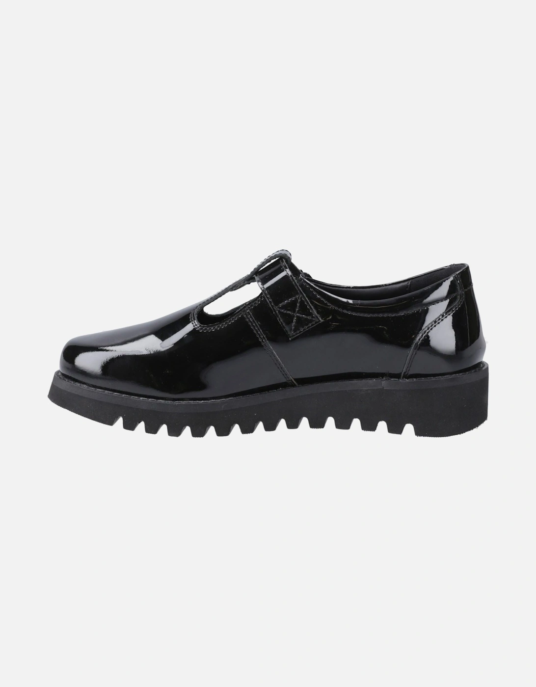 Florrie T-Bar Leather Girls's Black Shoes