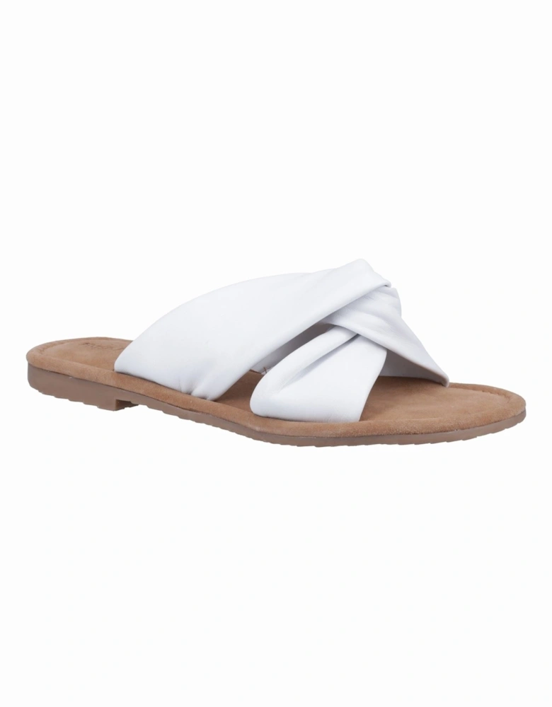 Amy Wide Fit Leather Women's White Sandals