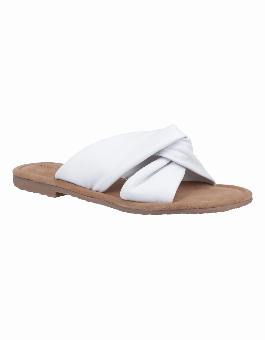 Amy Wide Fit Leather Women's White Sandals, 5 of 4