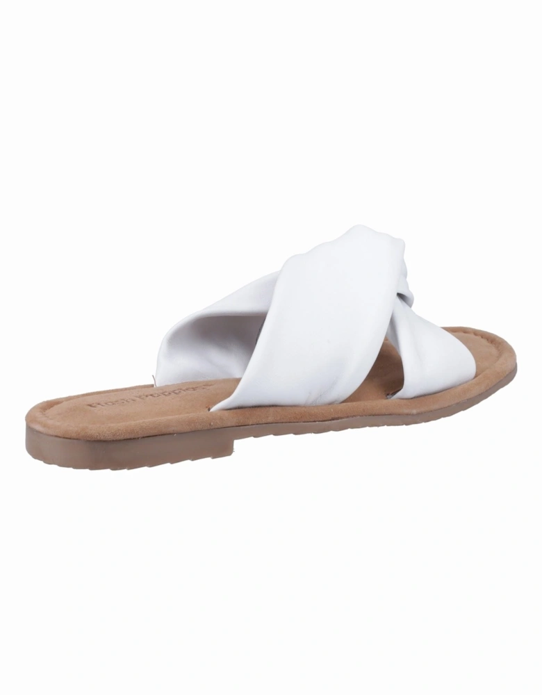 Amy Wide Fit Leather Women's White Sandals