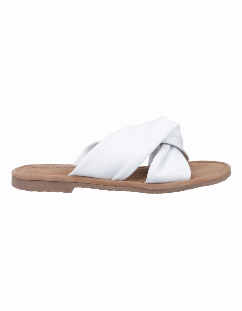 Amy Wide Fit Leather Women's White Sandals