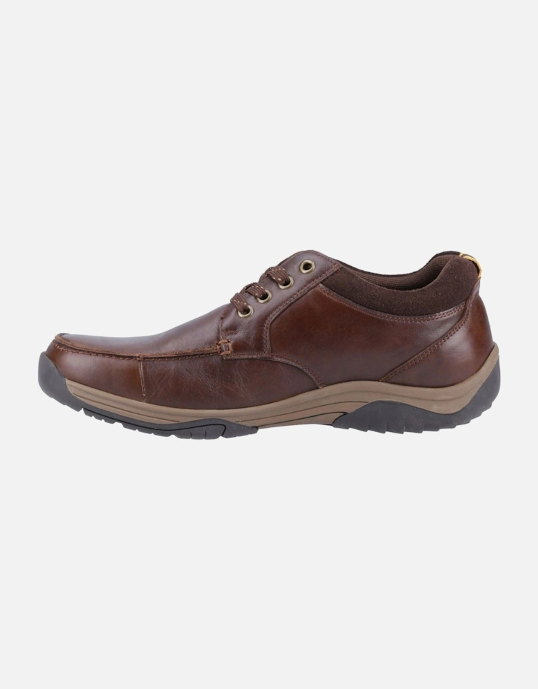 Derek Leather Men's Coffee Lace-Up Shoes
