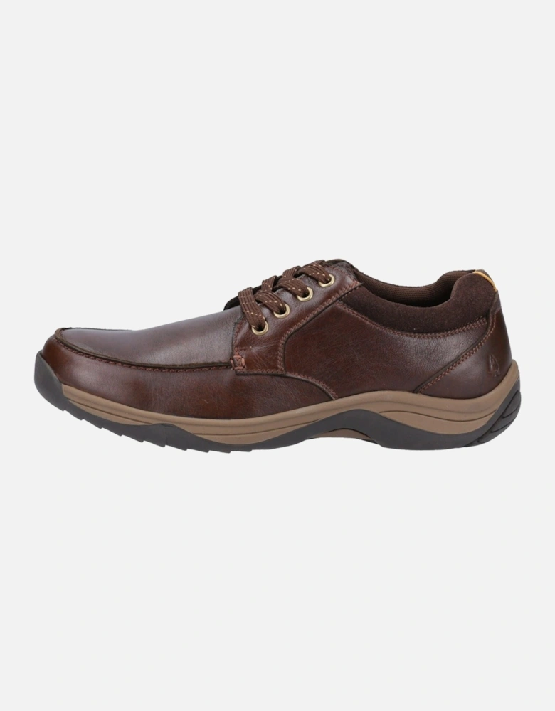 Derek Leather Men's Coffee Lace-Up Shoes