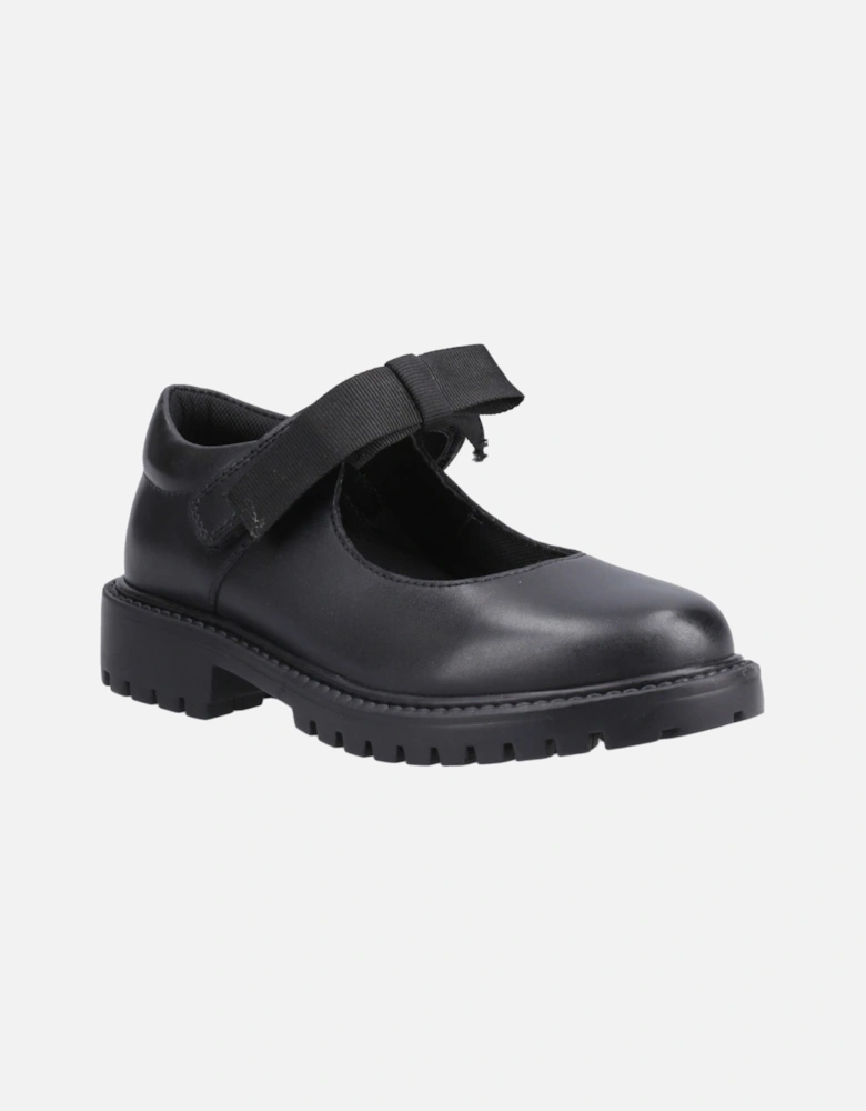 Astrid Bow Leather Girls's Black Shoes