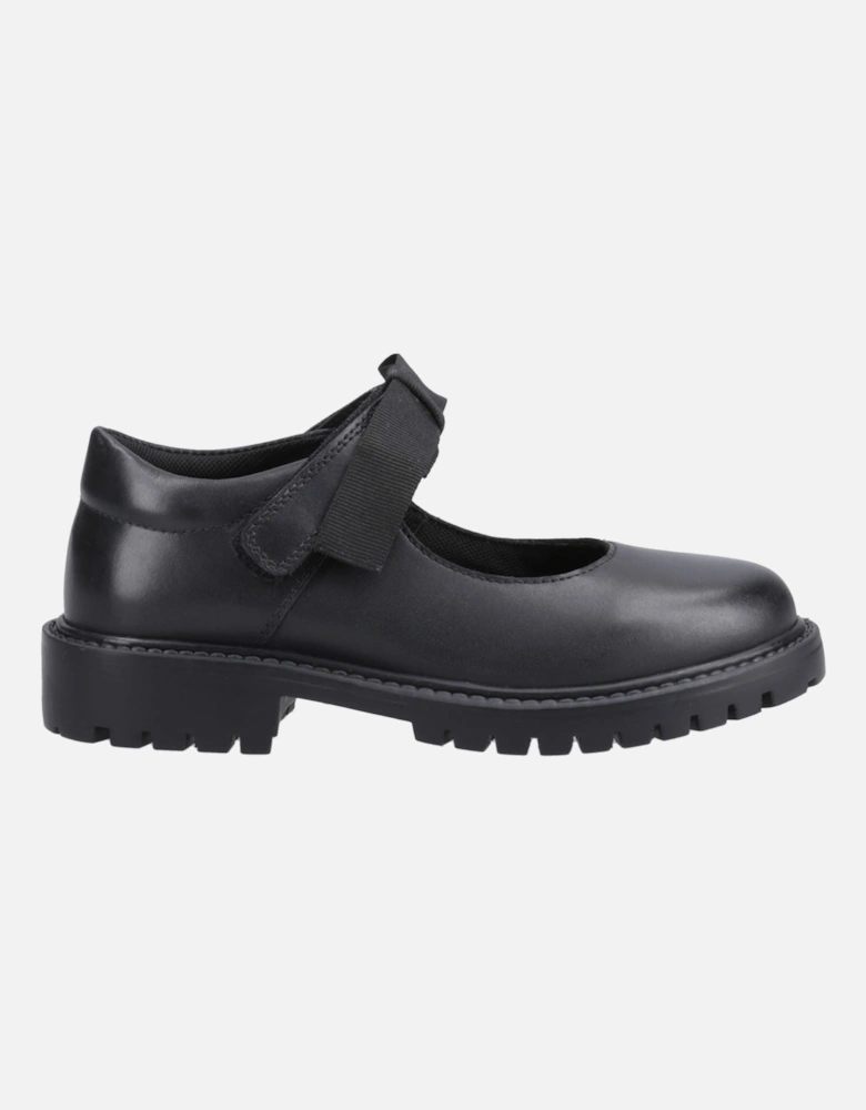 Astrid Bow Leather Girls's Black Shoes