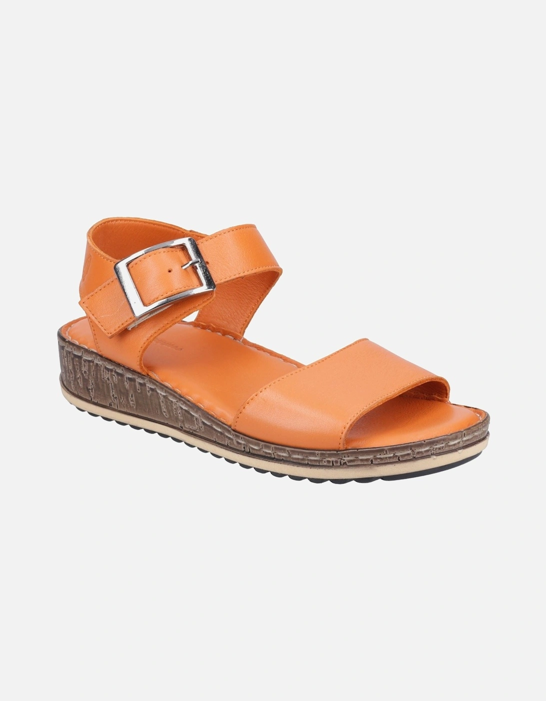 Ellie Leather Women's Orange Sandals, 5 of 4