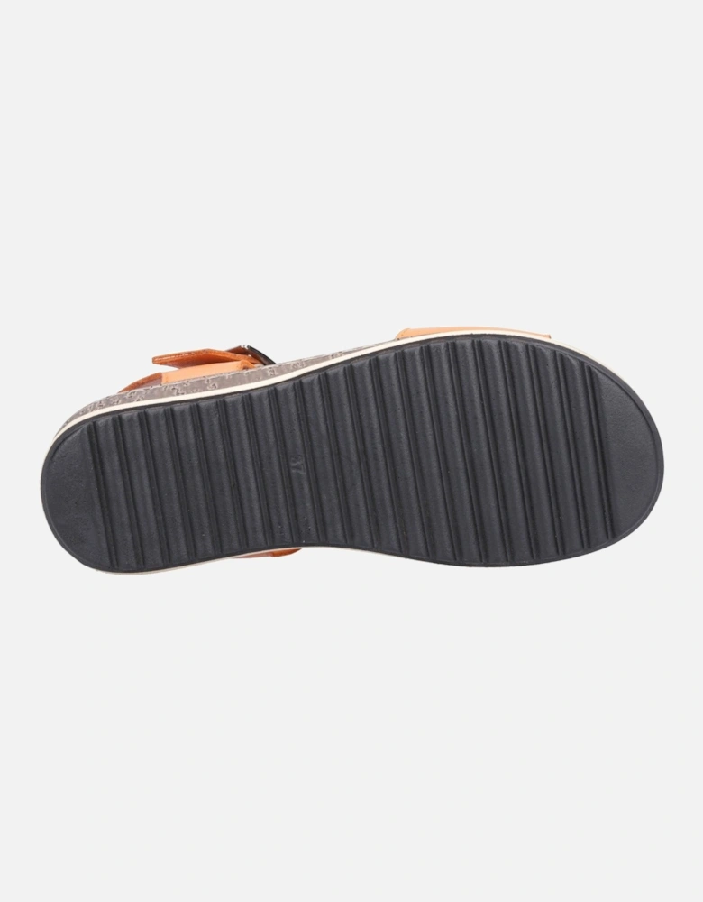 Ellie Leather Women's Orange Sandals