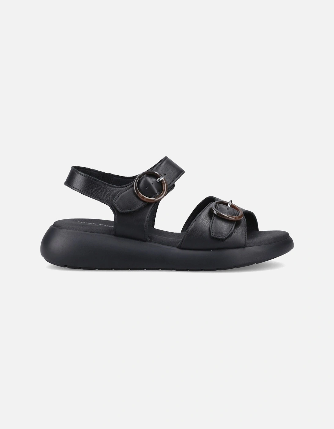 Hush Puppies (Black, 7 (Adults')) Alison Leather Women's Black Sandals - Image 2
