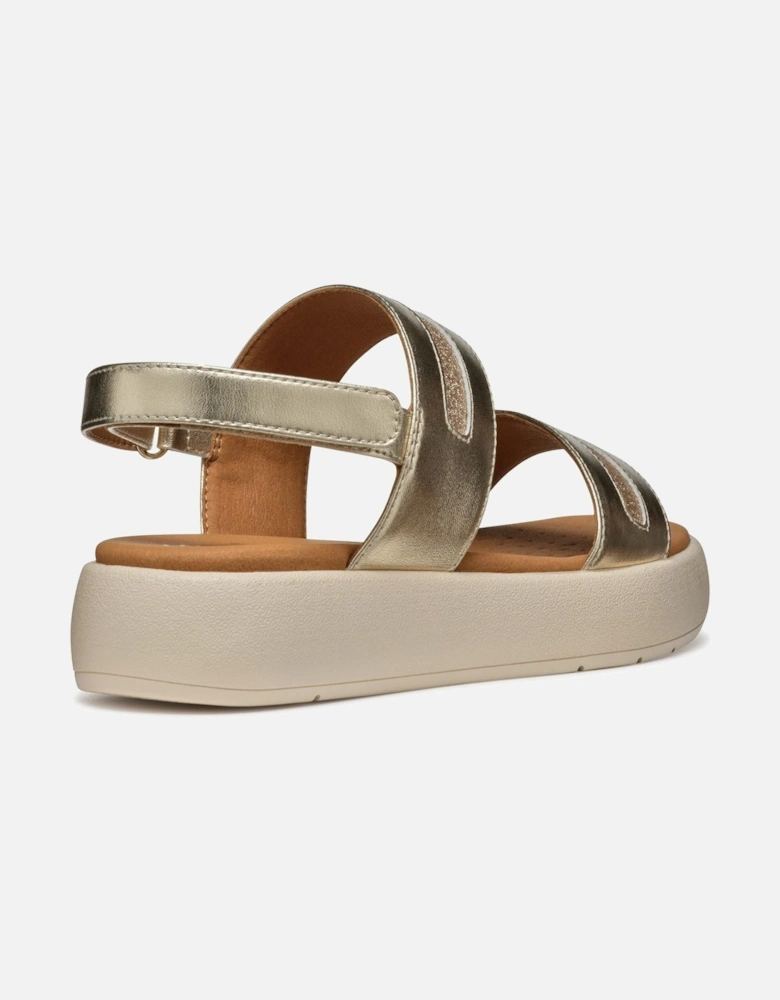 D CAMALEI Women's Light Gold Sandals