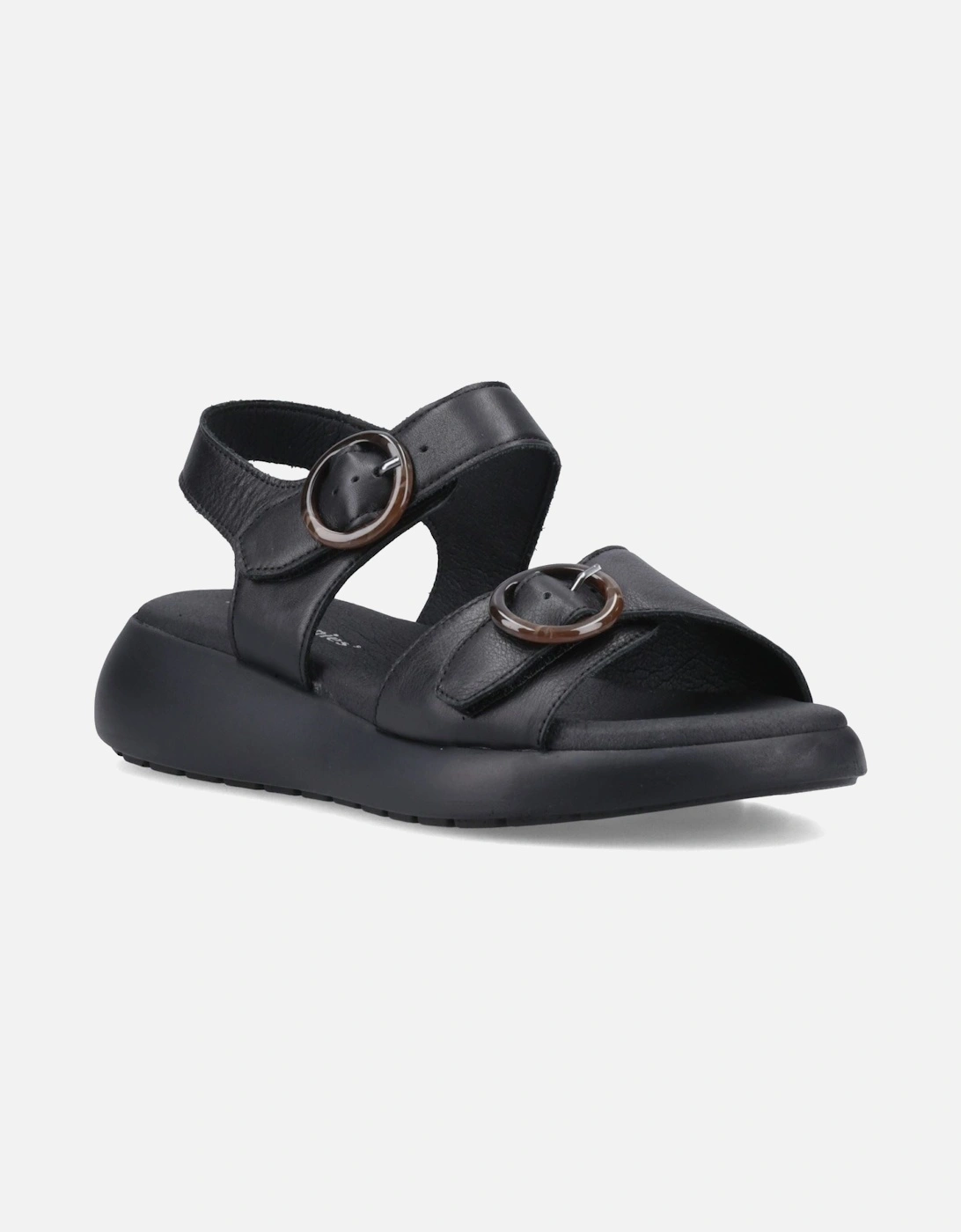 Alison Leather Women's Black Sandals, 6 of 5