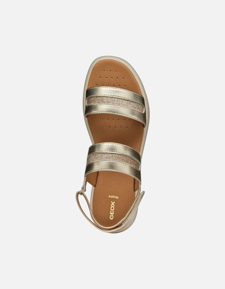 D CAMALEI Women's Light Gold Sandals
