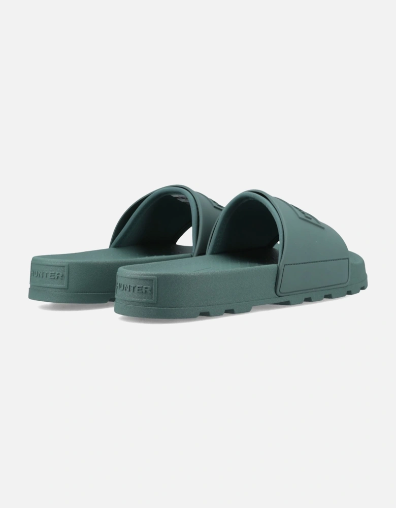 Core Embossed Slider Polyester Green Slides
