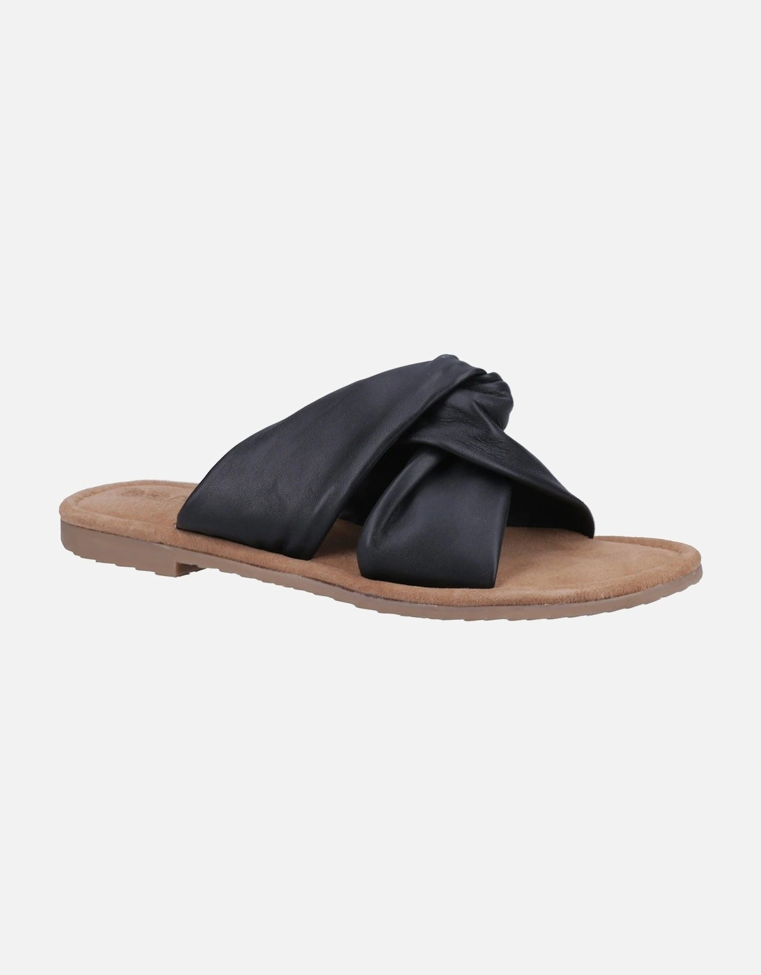 Amy Wide Fit Leather Women's Black Sandals, 5 of 4