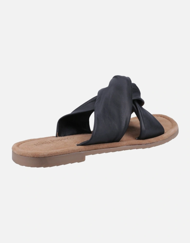 Amy Wide Fit Leather Women's Black Sandals