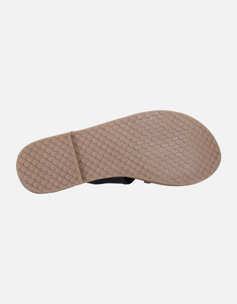 Amy Wide Fit Leather Women's Black Sandals