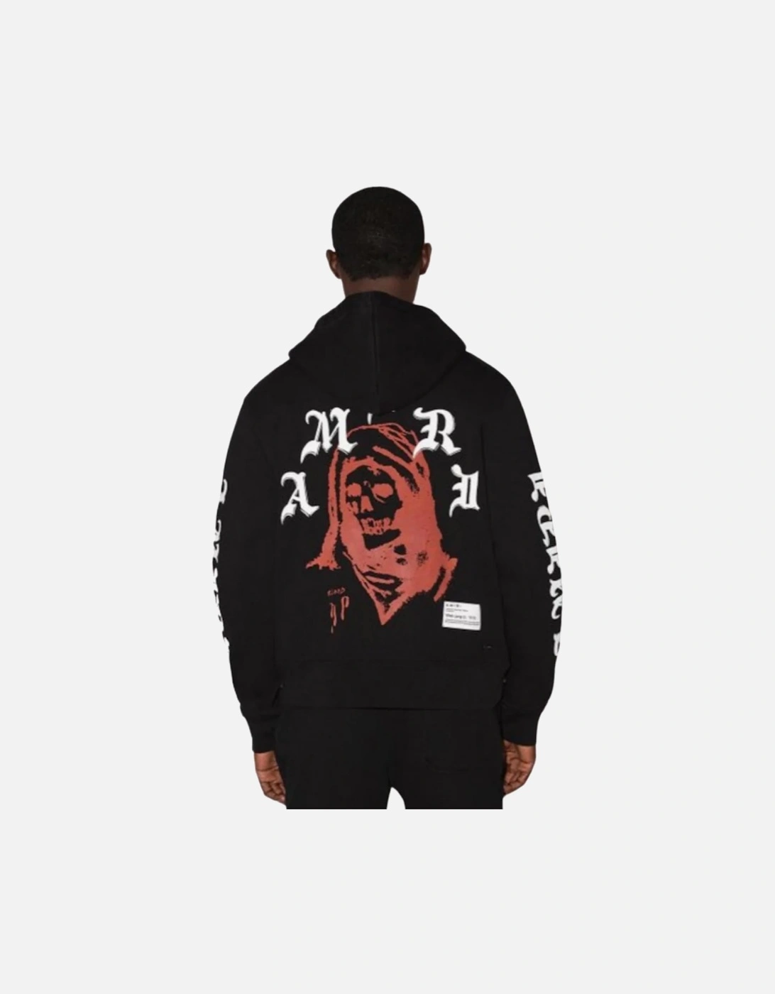 X WES LANG SOLAR KINGS ZIP HOODIE BLACK RED