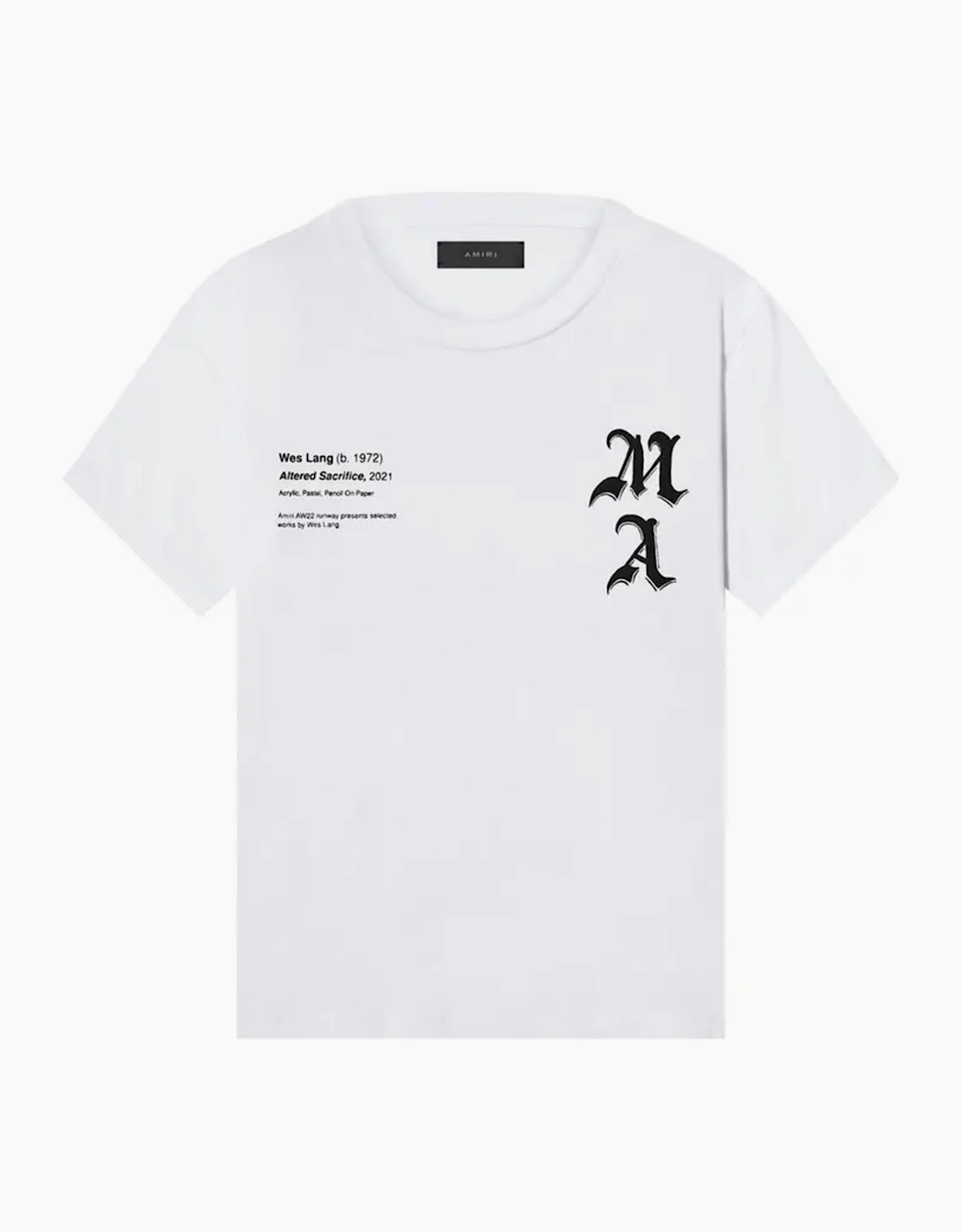 Amiri Women's AMIRI X WES LANG CHECKER SKULL TEE WHITE