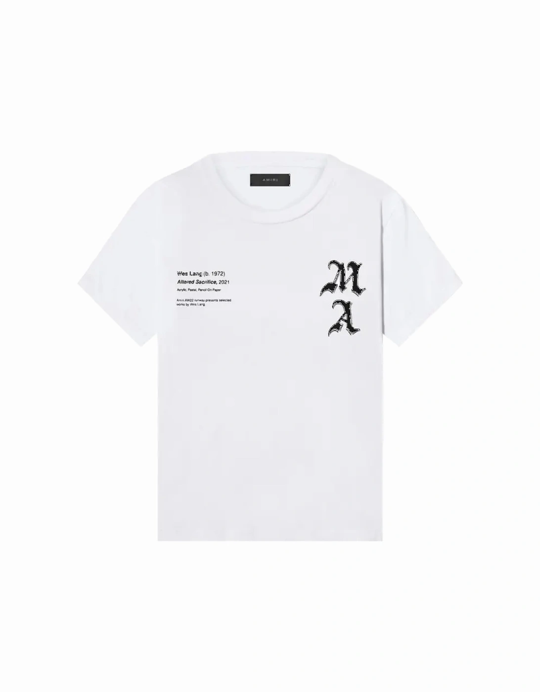 X WES LANG CHECKER SKULL TEE WHITE, 5 of 4