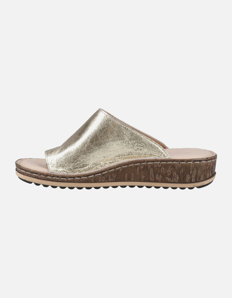 Elissa Toepost Suede Women's Gold Sandals