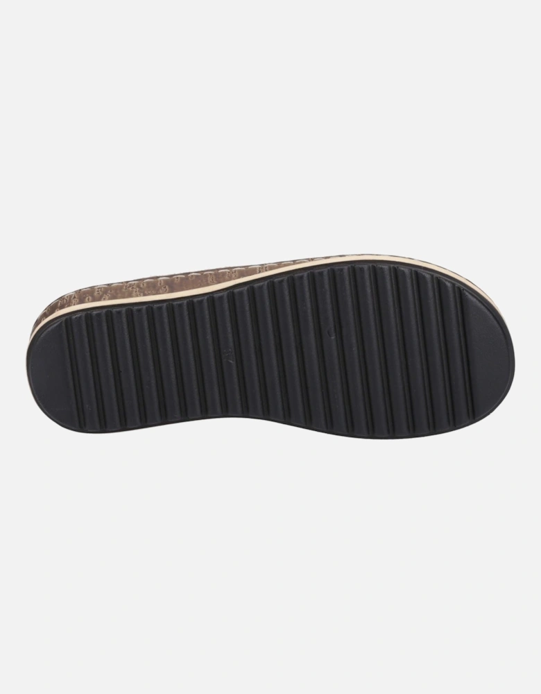 Elissa Toepost Suede Women's Gold Sandals