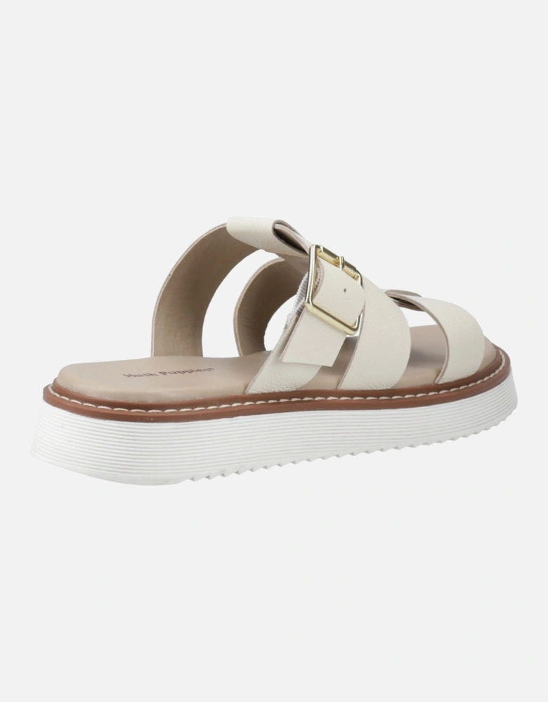 Celeste Slide Leather Women's Cream Sandals
