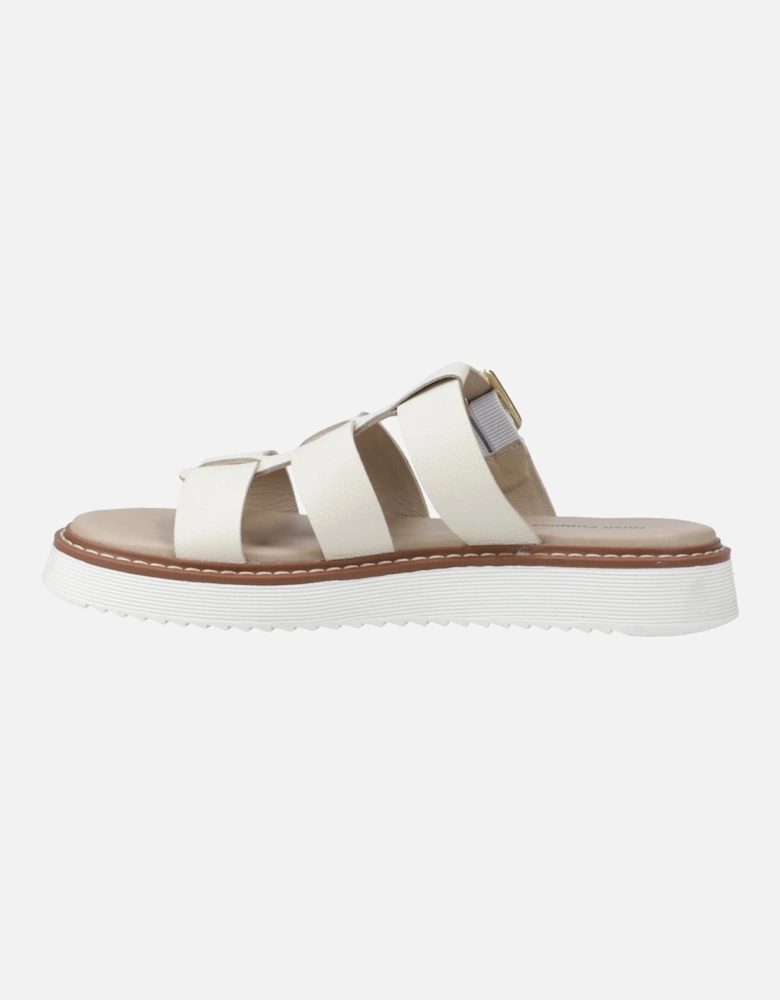 Celeste Slide Leather Women's Cream Sandals