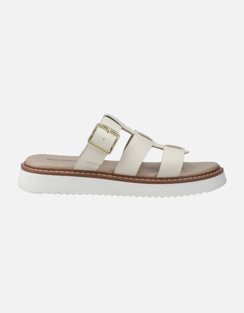 Celeste Slide Leather Women's Cream Sandals