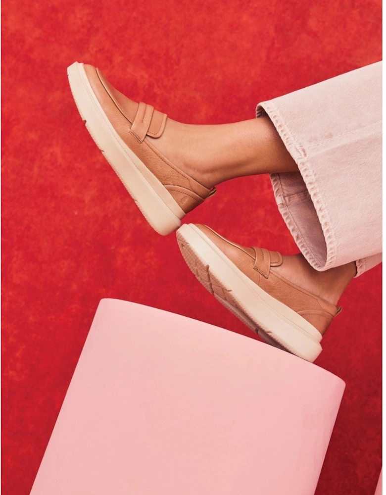 Joy Penny Leather Women's Tan Loafers