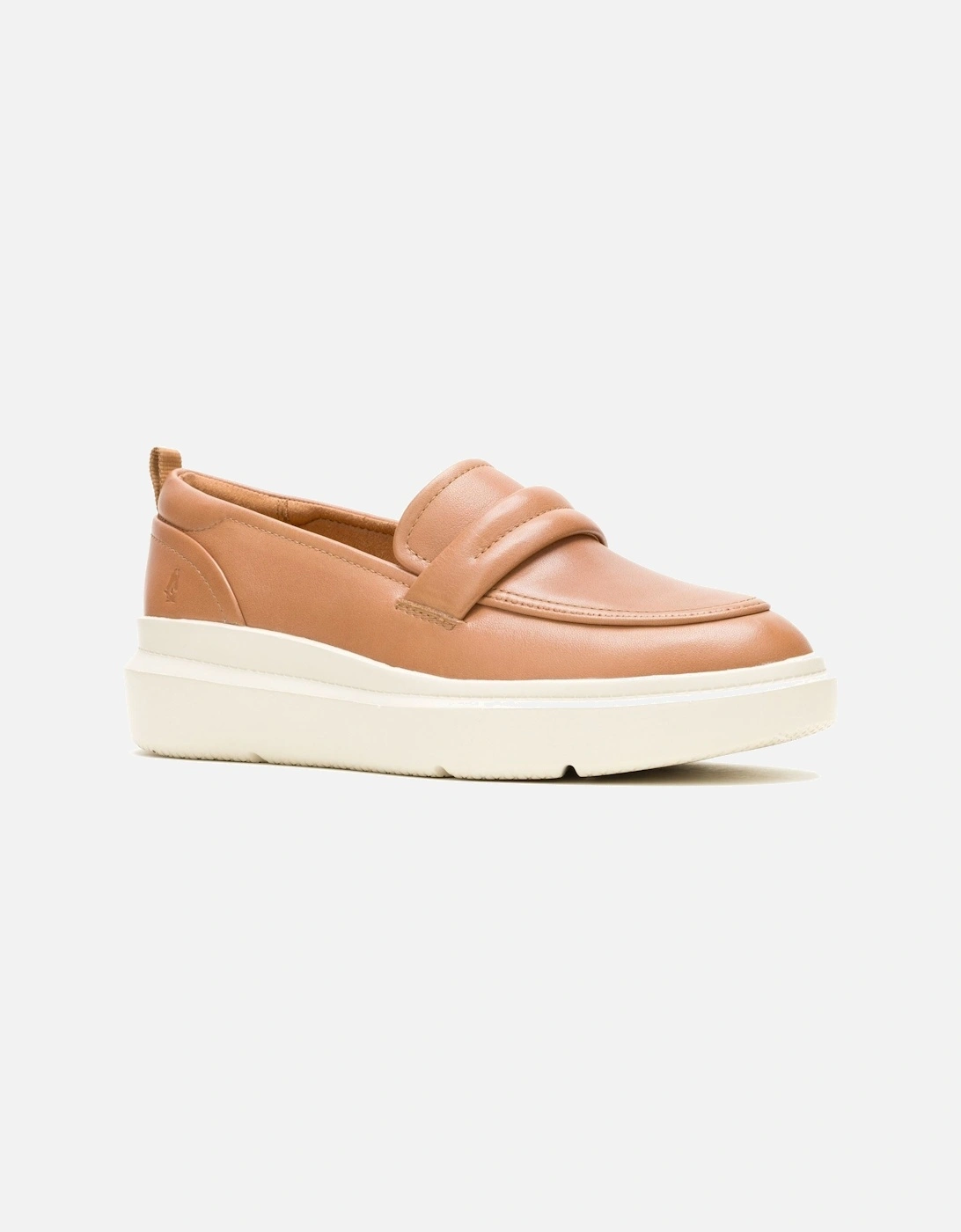 Hush Puppies Women's Hush Puppies Joy Penny Leather Women's Tan Loafers - Brown