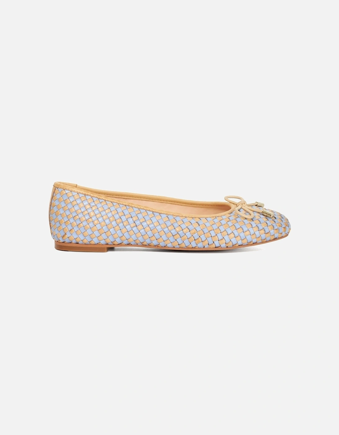Dune Heights Leather Women's Blue Flats