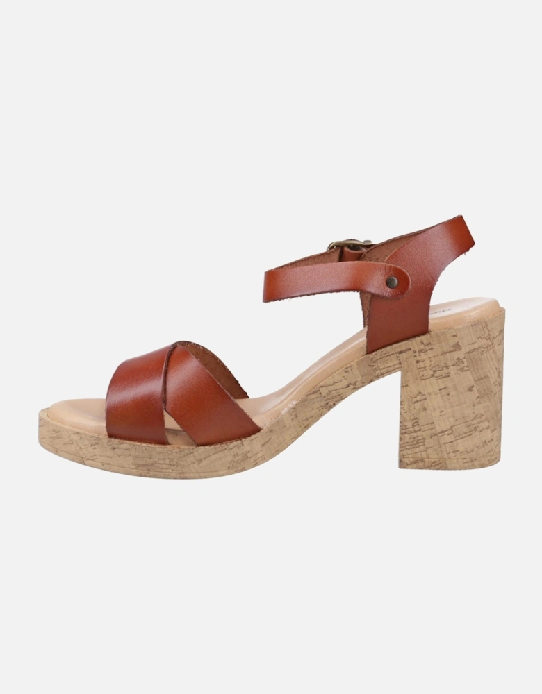Georgia Cork Leather Women's Tan Sandals