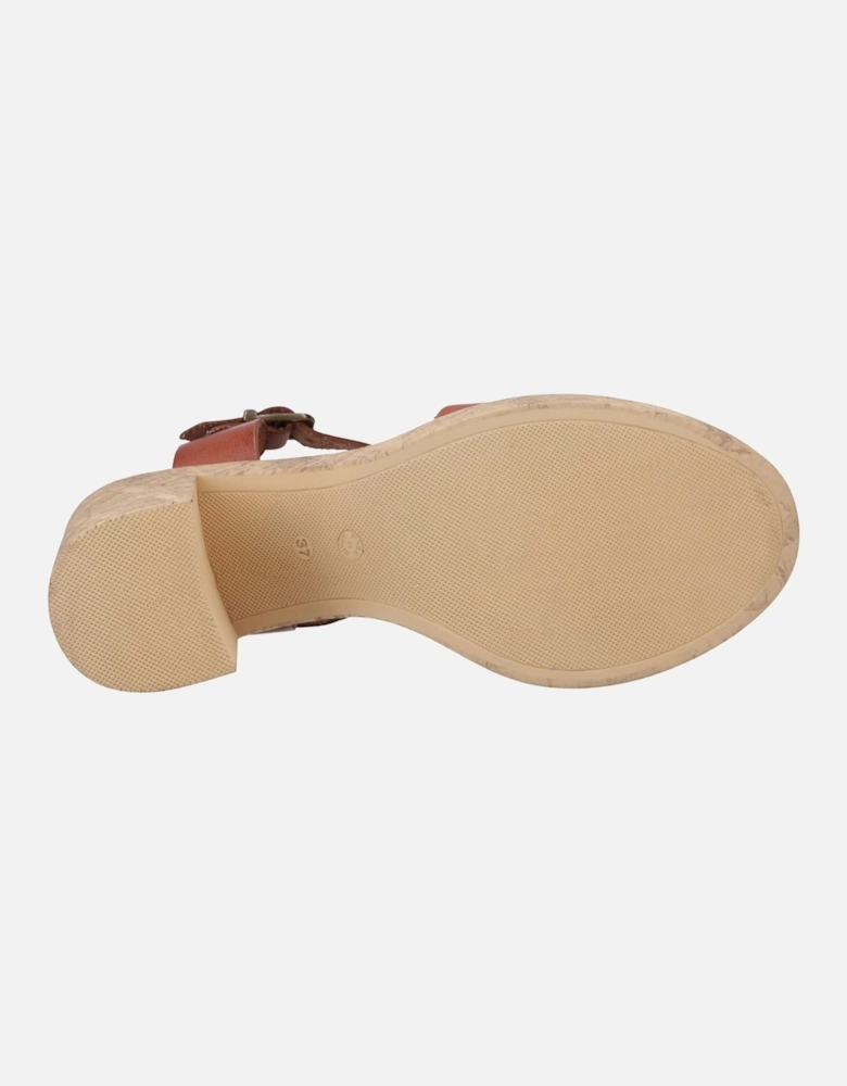 Georgia Cork Leather Women's Tan Sandals