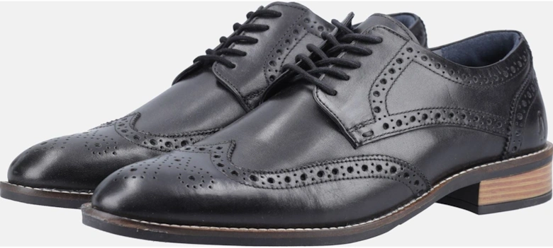 Dustin Brogue Leather Men's Black Brogues Shoes