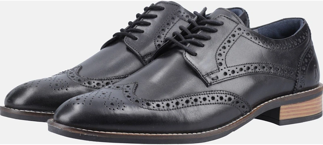Dustin Brogue Leather Men's Black Brogues Shoes