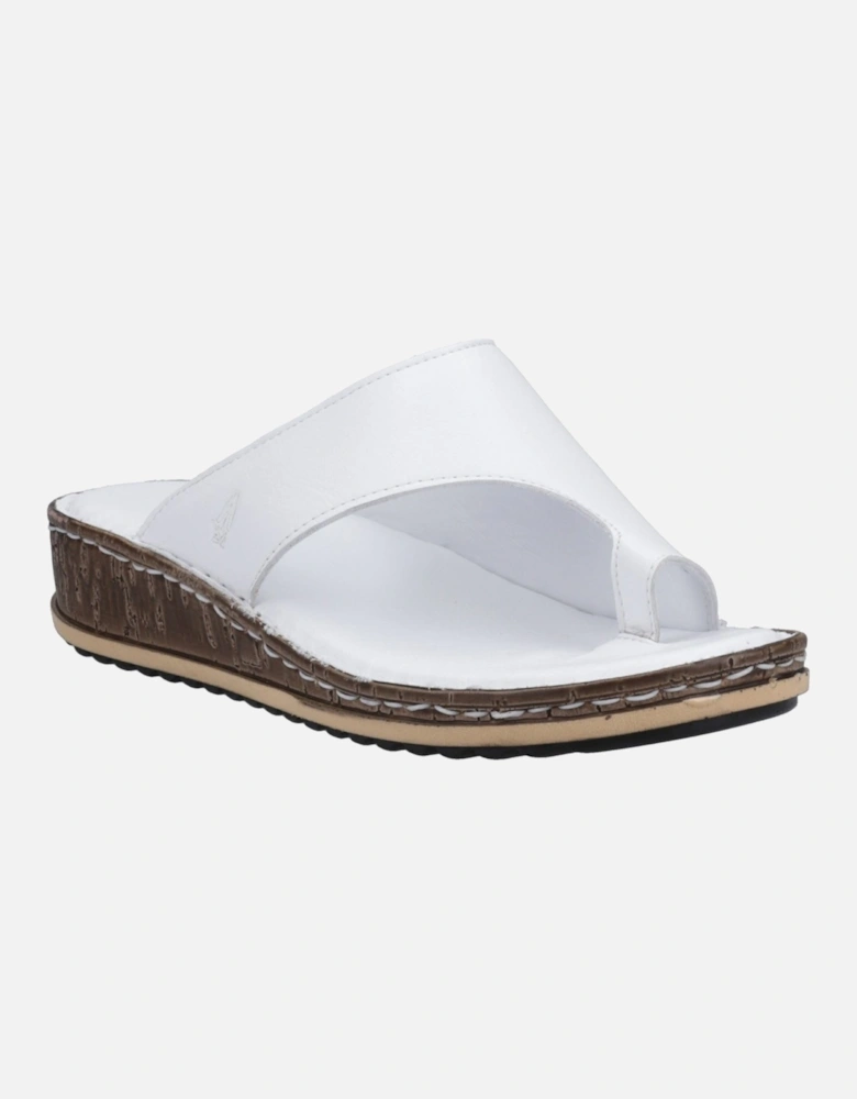 Elissa Toepost Suede Women's White Sandals