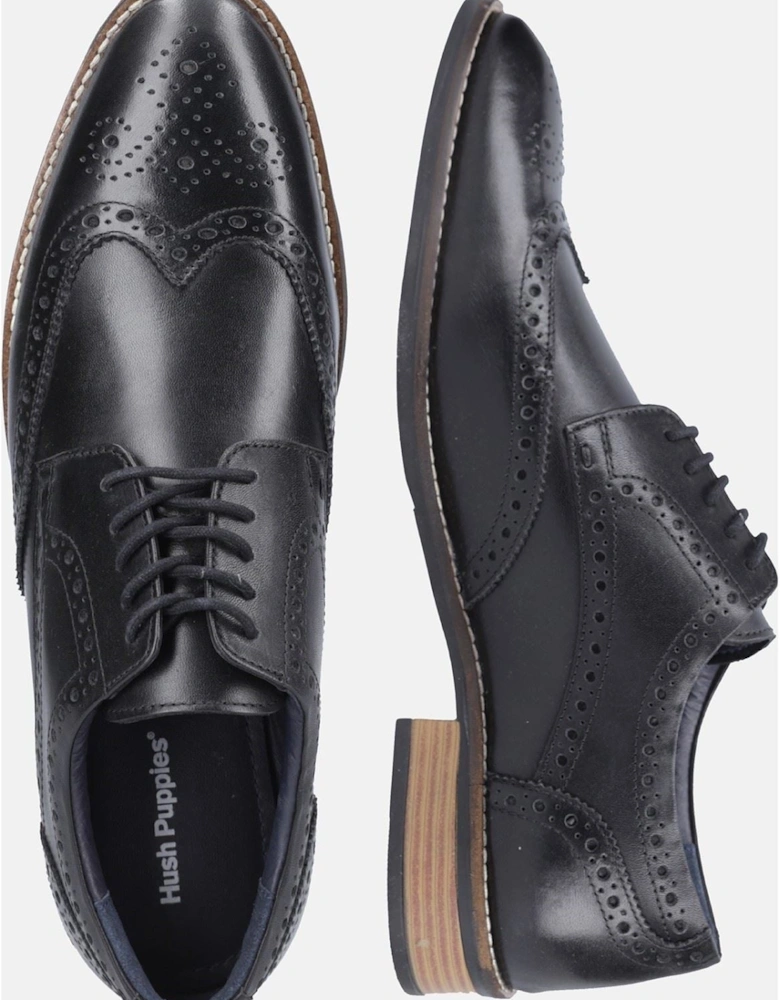 Dustin Brogue Leather Men's Black Brogues Shoes