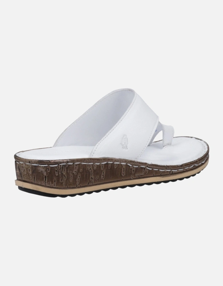 Elissa Toepost Suede Women's White Sandals