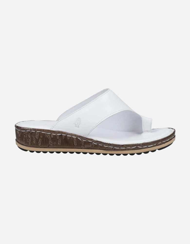 Elissa Toepost Suede Women's White Sandals