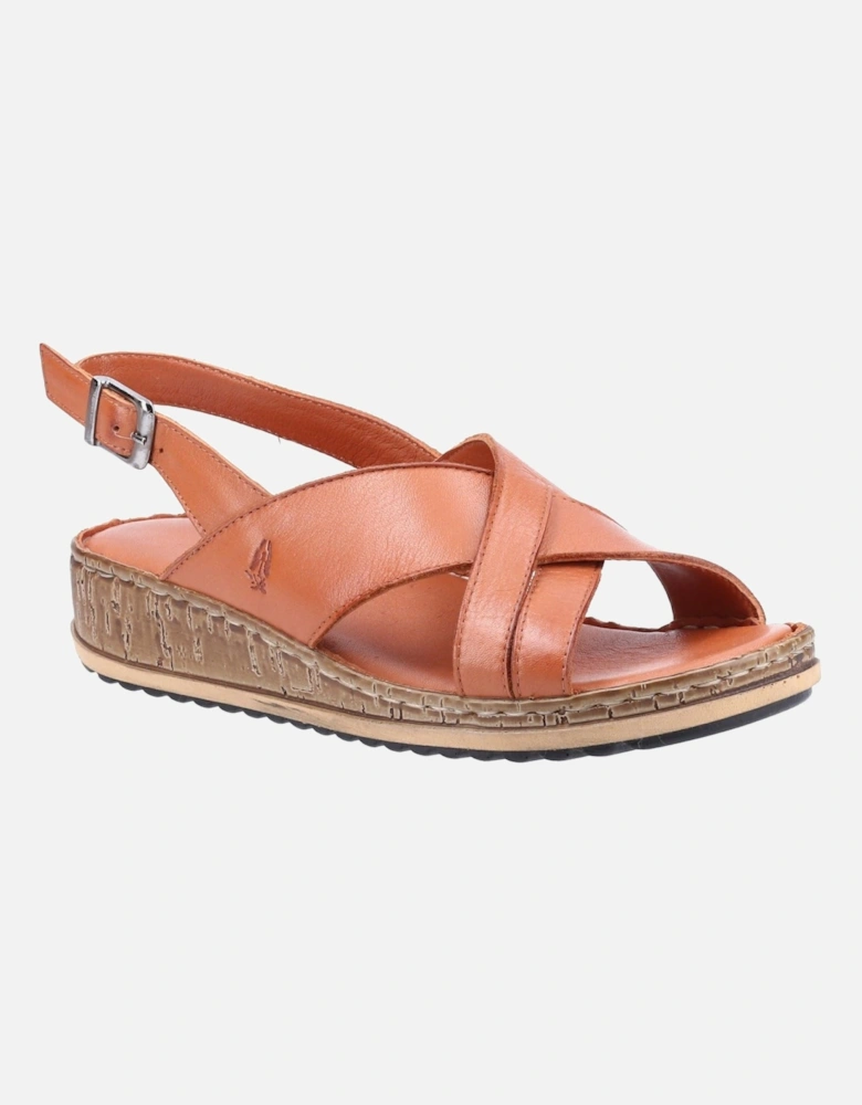 Elena Leather Women's Tan Wedges