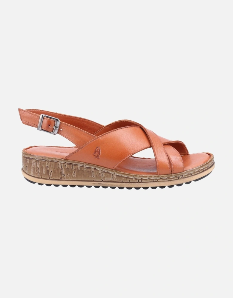 Elena Leather Women's Tan Wedges