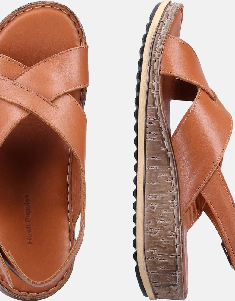 Elena Leather Women's Tan Wedges