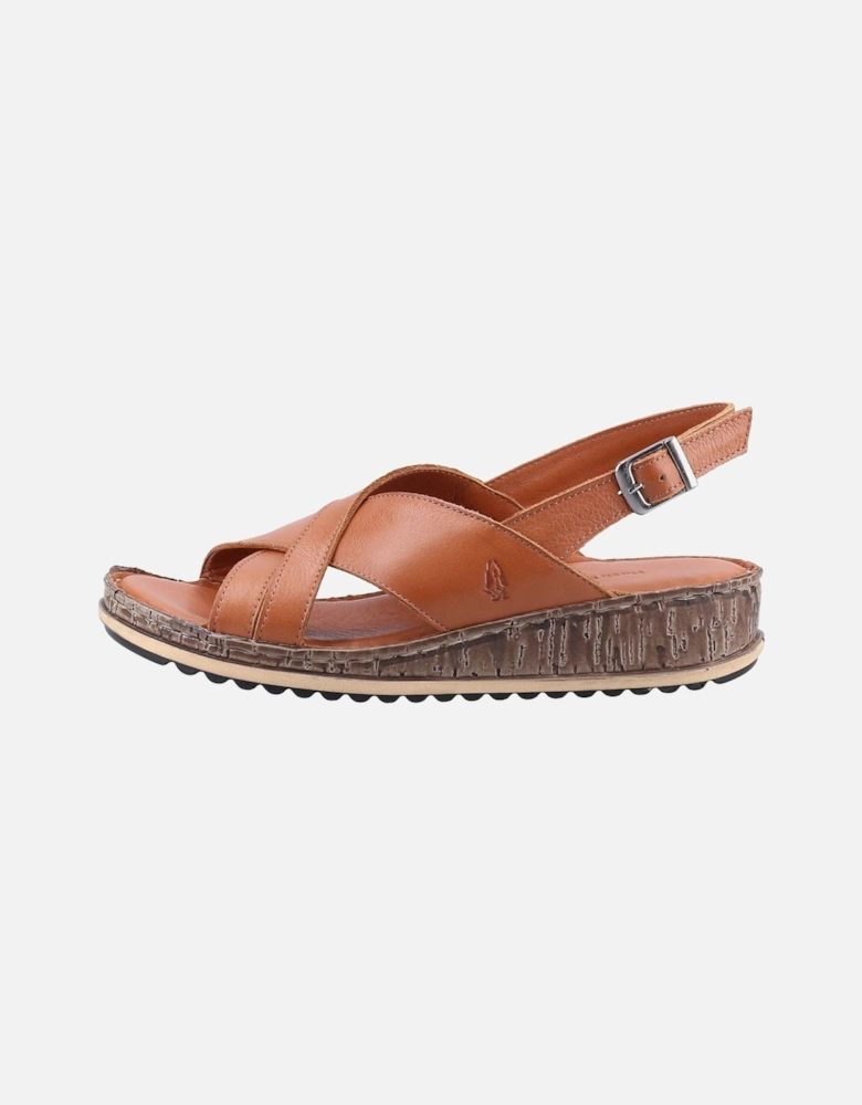 Elena Leather Women's Tan Wedges