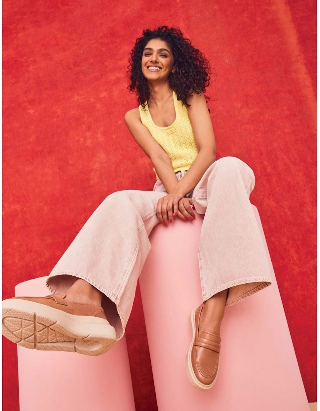 Joy Penny Leather Women's Tan Loafers