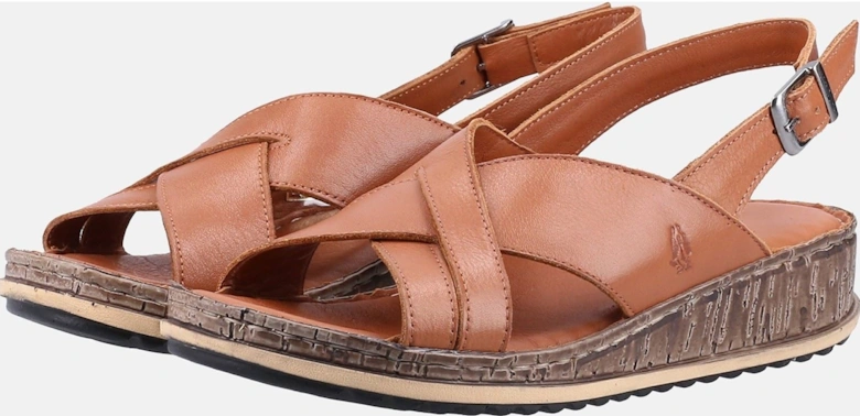 Elena Leather Women's Tan Wedges